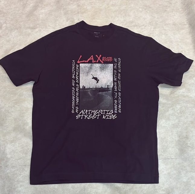 Camisa masculina preta estampada